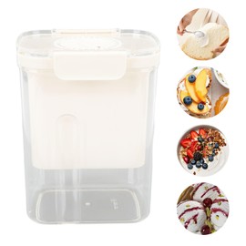 Colador de Yogur, Filtro de Malla 225, Máquina para Hacer Yogur Griego Fino con Temporizador, Colador de Alimentos Multiusos con Diseño Desmontable, Material PP Seguro, Beige,