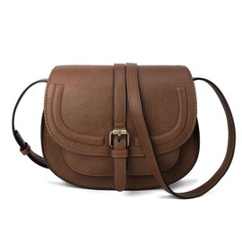 AFKOMST Crossbody Bags for Women,Small Saddle Purse and Boho Cross Body Handbags,Vegan Leather