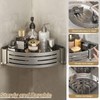 Corner Shower Caddy Suction Cup,Shower Shelves with Hooks,No Drilling Powerful