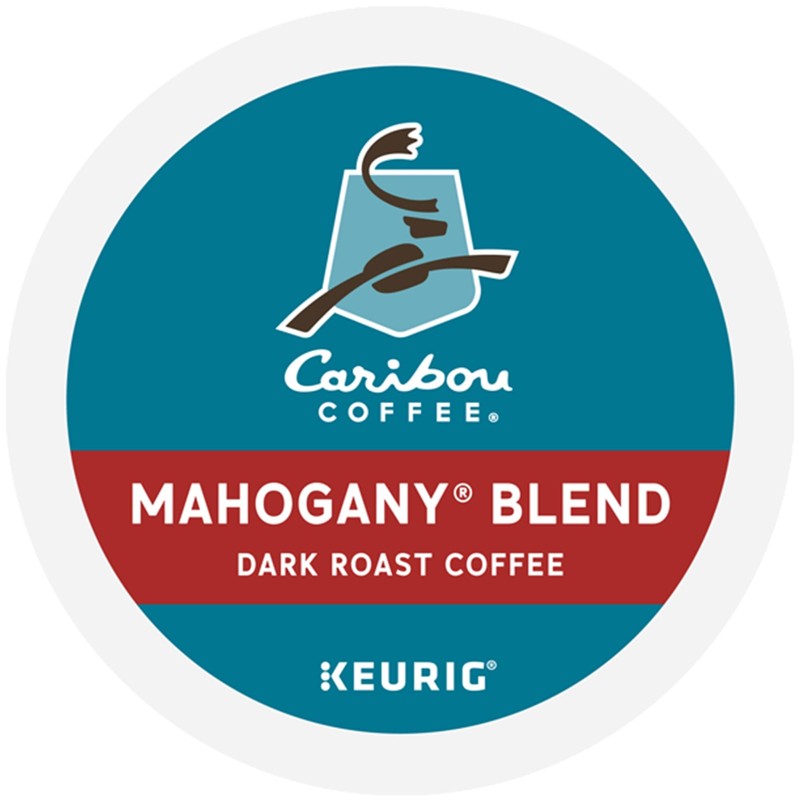 Caribou Coffee Mahogany, Single-Serve Keurig K-Cup Pods, Dark Roast Coffee,
