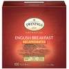 Twinings Decaffeinated English Breakfast Black Tea, 100 Individually Wrapped Tea