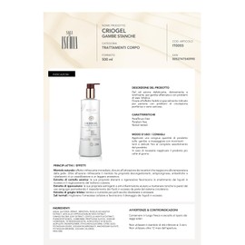 Ischia Eau Thermale [500 ml.] Criogel Gambe Stanche - Gel ad azione Defaticante, Detossinante e Tonificante - Effetto Freddo - Nickel Tested