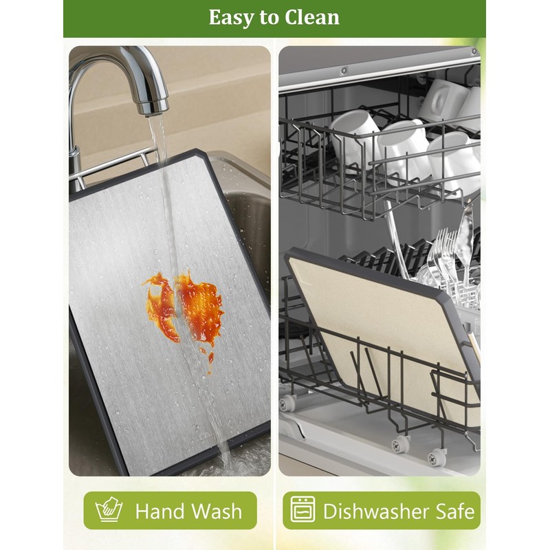 Titanium Cutting Boards for Kitchen, 2 in 1 Non Toxic