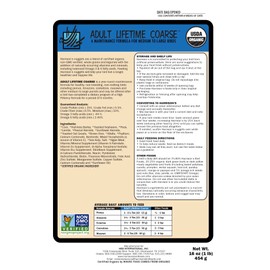 Harrison's Bird Foods Adult Lifetime Coarse Certified Organic Non-GMO Daily Maintenance Formula for Medium to Large Birds, Parrots, Cockatoos, Macaws etc, Suitable for All Life Stages, 454g / 1lb