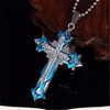 To My Son Necklace From Dad Silver Cross Necklace for