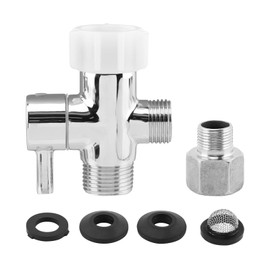 Bidet T Adapter with Shut off Valve, 3 Way T Valve for Bidet (7/8” x 7/8” x G1/2 or 3/8"), T Valve for Handheld Toilet Bidet, Tee Connector Bidet Attachment for Toilet