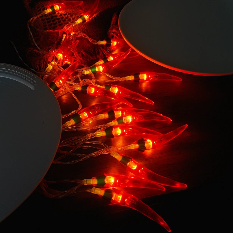 Elegani Chili Pepper String Lights – 10 Warm White LED