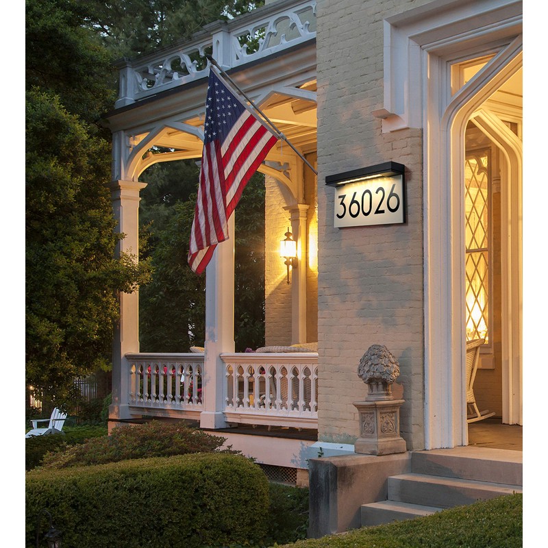 Address Plaques for House Solar Powered, House Number for Outside,