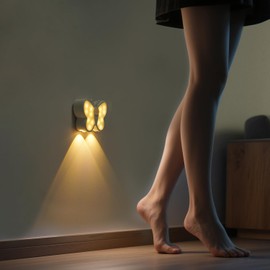 YHCHKJ Night Light with Motion Sensor, Rechargeable Battery Powered Nightlights,Mini Wireless LED Closet Light,Adjustable Brightness Stick-On Wall Light for Bedroom, Hallway, Bathroom,Stairs-3 Pack