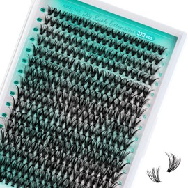 Lash Clusters Wispy 320PCS Eyelash Extension 30D Cluster Lashes Individual Lashes DIY Lash Extension Natural Look Cluster Eyelash Extensions Soft False Eyelashes at Home for Beginners(D-Mix9-16mm)