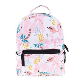 whatUneed Children Backpack Kindergarten Schoolbag for Kids，Full printing Mini Nursery Rucksack for Boys Girls (pink flamingos)