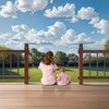 HZIU 25 Pack Deck Balusters 32'' Rectangle Staircase Baluster, Black