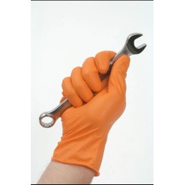 SureCare Heavy-Duty Protection 900 XXL Orange Nitrile Disposable Gloves 6 Mil