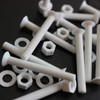 20 x White Countersunk Screws Polypropylene (PP) Plastic Nuts and
