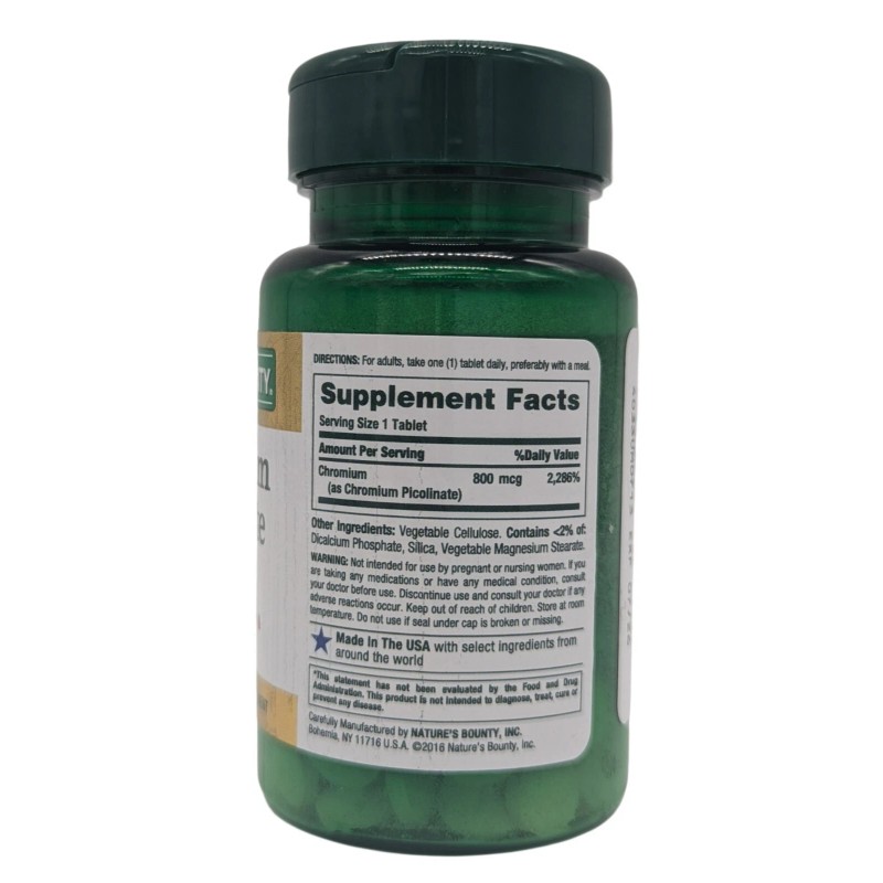 Nature’s Bounty Nature's Bounty Mega Chromium Picolinate 800 mcg Tablets