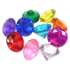 TOAOB 10pcs 10 Colors Table Scatter Crystals Acrylic Diamonds Rhinestones 40mm for Table Decorations Wedding Decoration Bridal Shower Decoration