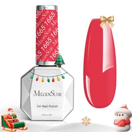 MelodySusie Thick Red Gel Nail Polish,0.5fl oz Raspberry Red Color Soak Off UV LED Red Gel Polish Christmas Gift for Women Nail Art Manicure Salon DIY Nail Design Decoration at Home-1665