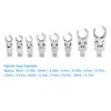 9Pcs Replaceable Wrench Set Flexible Head 180° Rotating Torsion Wrench