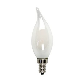 MaxLite Enclosed Frost Filament 3.5 WATT BA10 DIM 2700K 3 Pack WINGSTACK Flame TIP, White (EFF3.5BA1027C/3P/WS)