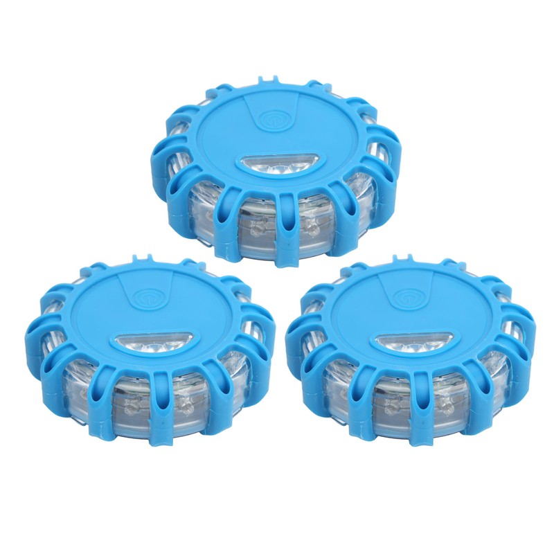 3pcs LED Road Flares Light 9 Modes Waterproof Shock Resistant