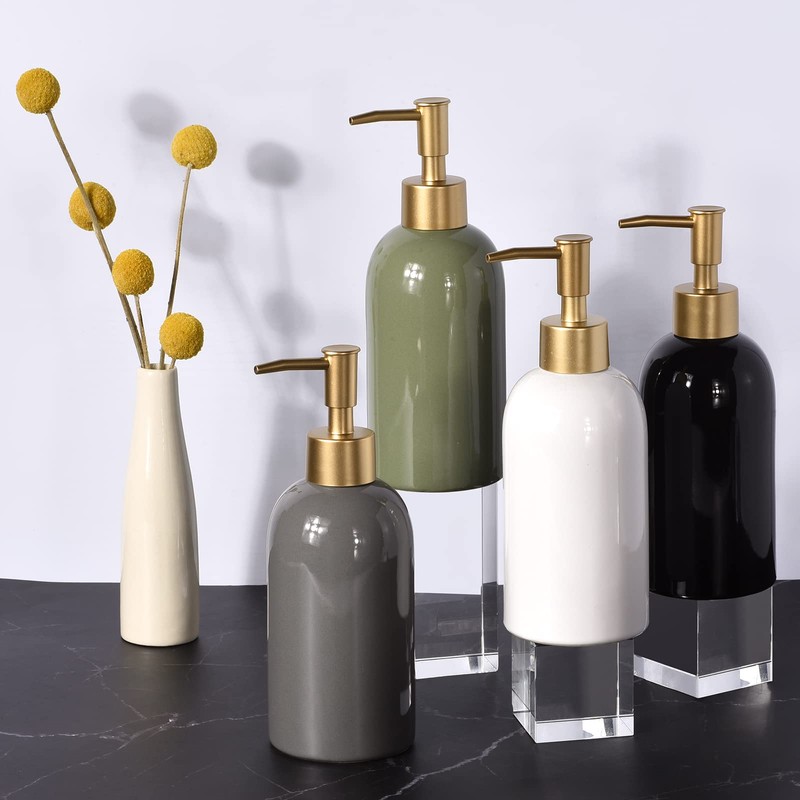 sourcing map Soap Dispenser-14Oz Ceramic Dish Hand Soap Dispenser with