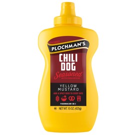 Plochman, Chili Dog Mustard, 15 oz, Perfect for Hot Dogs