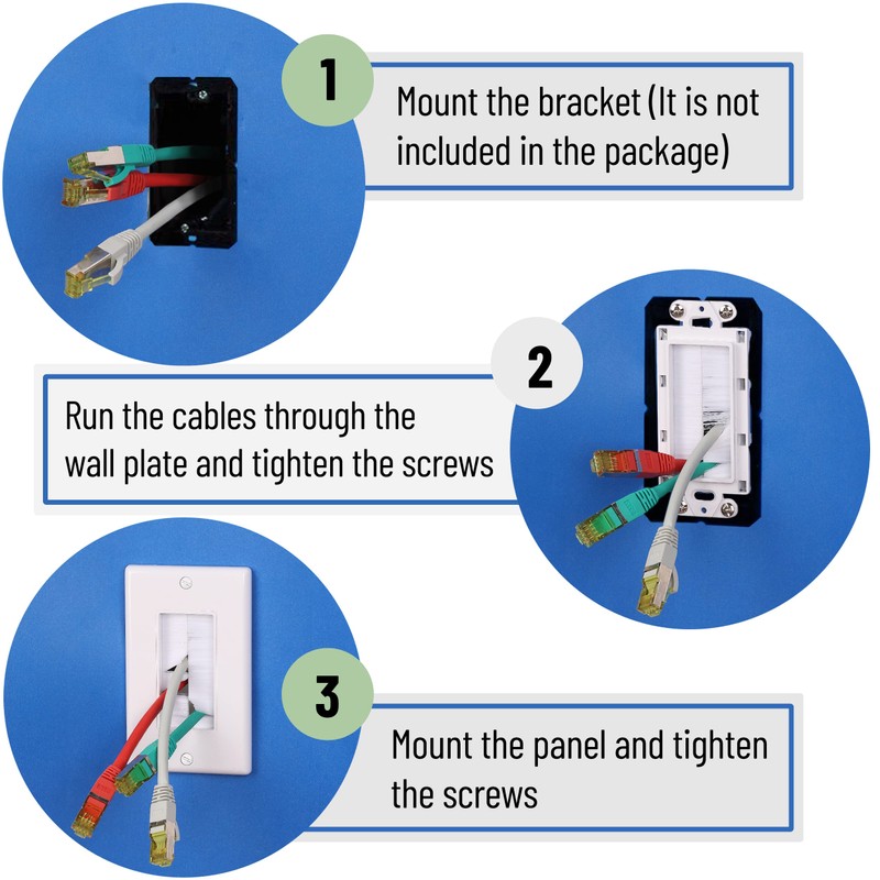 Bates Choice - single brush wall plate