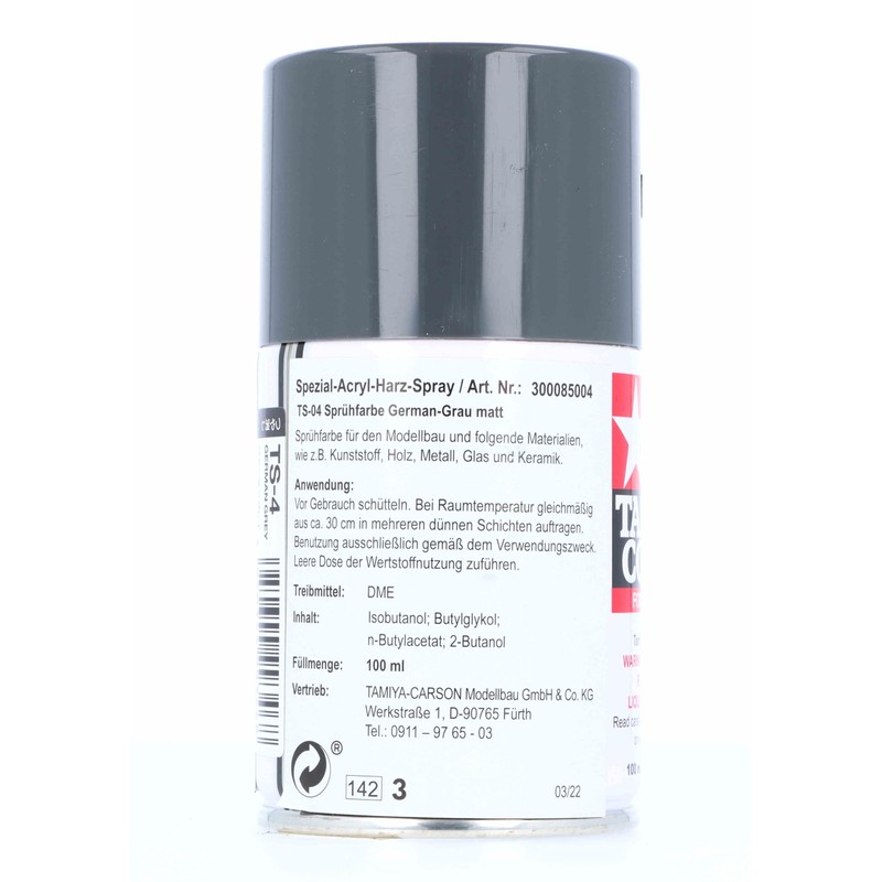 Spray Lacquer TS-4 German Grey - 100ml Spray Can 85004