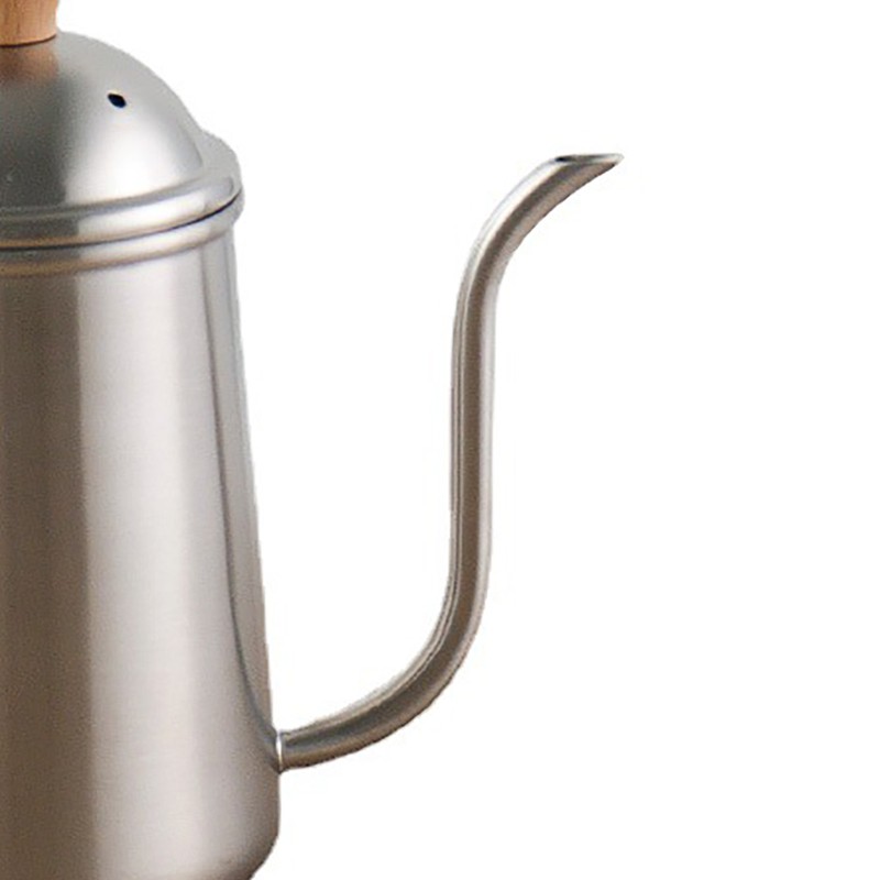Long Spout Pour Over Coffee Kettle with Wooden Handle 304