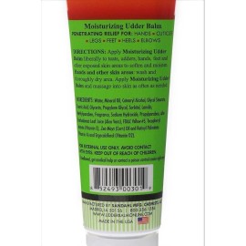 THE HAPPY COW UDDER BALM SKIN CREAM LOTION - 2.89OZ TUBE Travel Size, 3 Pack