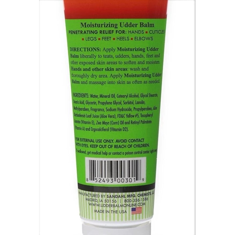 THE HAPPY COW UDDER BALM SKIN CREAM LOTION - 2.89OZ