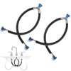 2 Pcs 12 Inch Quick Connect Water Hose Faucet Supply