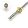 2PCS T8 Lead Screw with Copper Nut (Acme Screw, 2mm