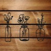 Metal Flower Design Wall Decor, 3 Counts/set Modern Wall Art,