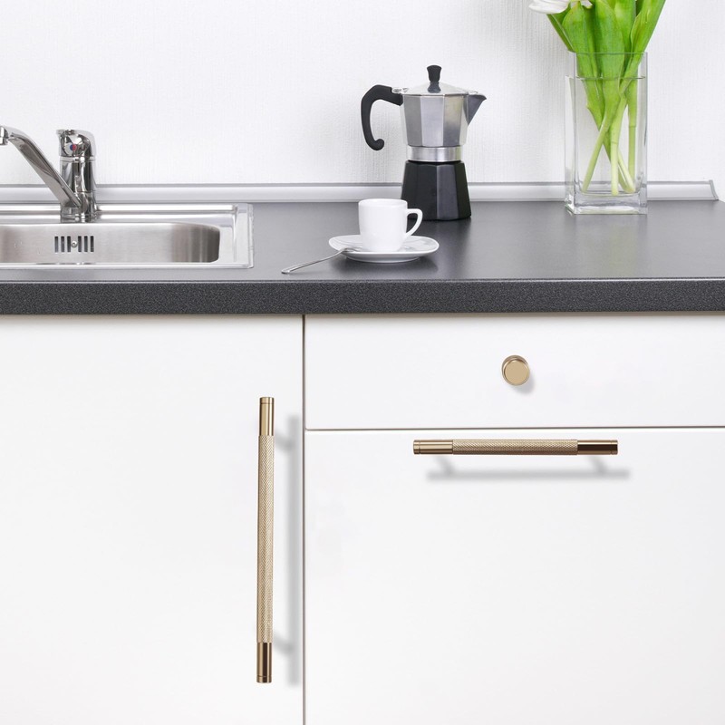 BUKOBYHE 10 Pack 7.5 Inch Champagne Bronze Kitchen Cabinet Handles