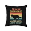 German Shepherds Where Drool Meets Dignity Throw Pillow