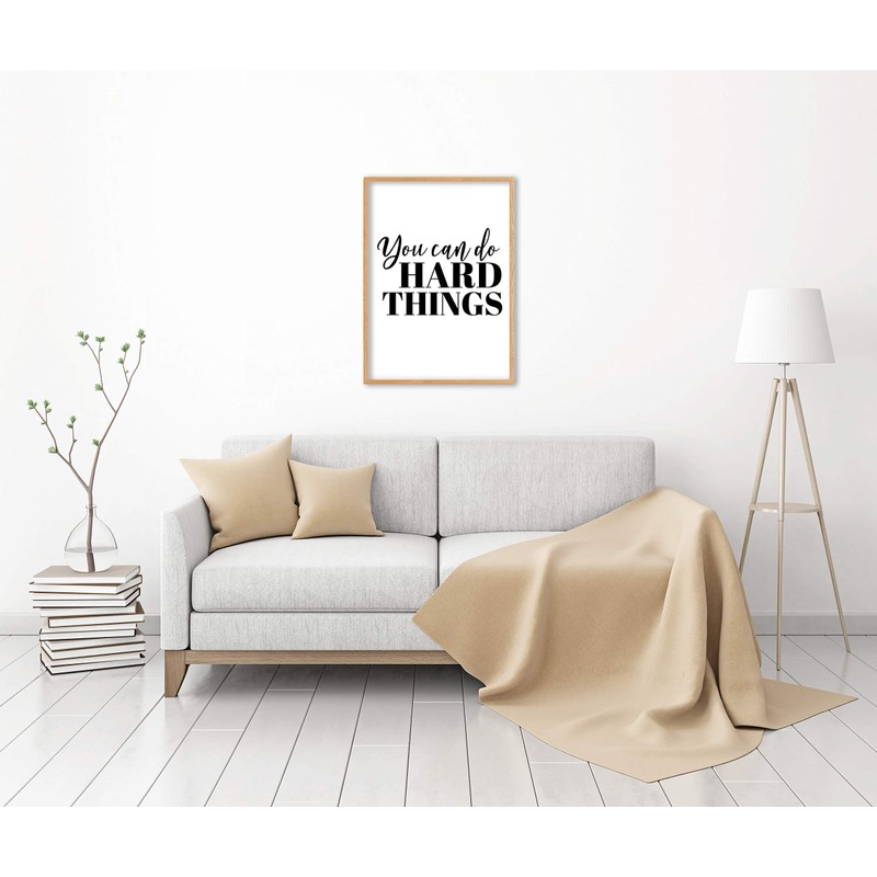 You Can Do Hard Things Poster, Unframed, Minimalist Print
