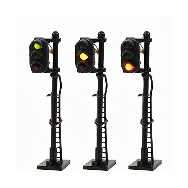 Scenes Collection, Traffic Signal Lights, 3 Light Traffic Lights, Black