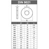 M8 (Pack of 50) Large Washers 8.4 mm - Stainless