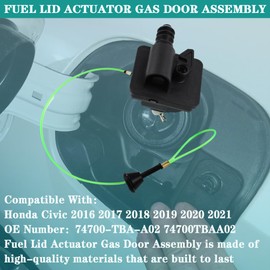 YzusGomumu 74700-TBA-A02 Car Fuel Lid Actuator Gas Door Assembly Compatible with 2016 2017 2018 2019 2020 2021 Honda Civic Fuel Lid Actuator Replaces# 74700TBAA02