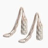 Eiyye 2-Pieces Macrame Bottle Holder Cotton Woven Wine Carrier Fits