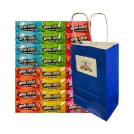 Variety Pack Now and Later Candy – 24 Individually Wrapped 0.93 oz Packs – Assorted Fruity Flavors – Blue Paper Bag 5.25x3.2x8 in – Perfect for Parties, Snacks, Goodie Bags, Gifting