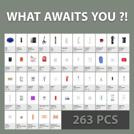 ASA Techmed Emergency Medical Trauma Kit – Fully Stocked First Aid Trauma Kit with 263 Supplies for Hunting, Camping, EMTs, Paramedics, Firefighting, Hiking, Outdoors (Blue)