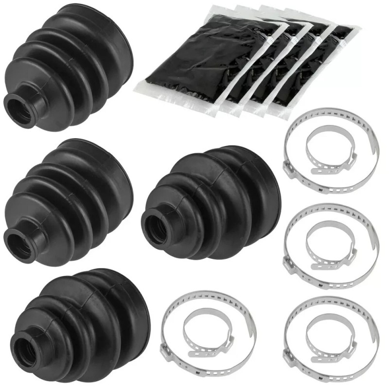 Caltric 2 Front Inner Outer Axle CV Boot Kit for