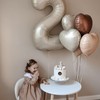 Brown Apricot Heart Balloons, 10Pcs Coffee Cream Beige Foil Heart