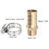 sourcing map Brass Hose Barb Fitting Straight 14mm x G1/4