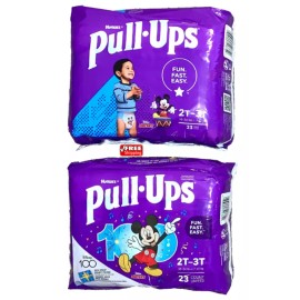 Huggies Pull Ups Boys Training Pants Size 2T-3T, 16-34 Lbs 23 Ct- 2Pack=46 Count