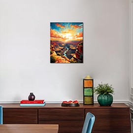 TUMOVO Cityscape Paint by Numbers for Adults Grand Canyon DIY Adult Paint by Number Kits on Canvas US Grand Canyon National Park Painting by Numbers Oil Painting Art Crafts 16x20 in