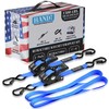 HandT USA Based Retractable Ratchet Straps (2PK) 1in x 6ft