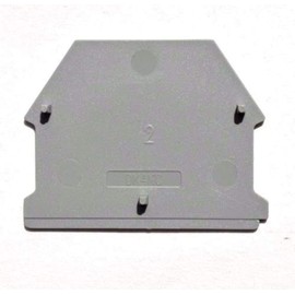 Dinkle DK4NC-S13110 DIN Rail Terminal Block End Cover for DK4N-S13110 Gray, Pack of 50